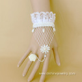 Bride Crochet Bangles With Pearl Pendant Daisy Flower Ring